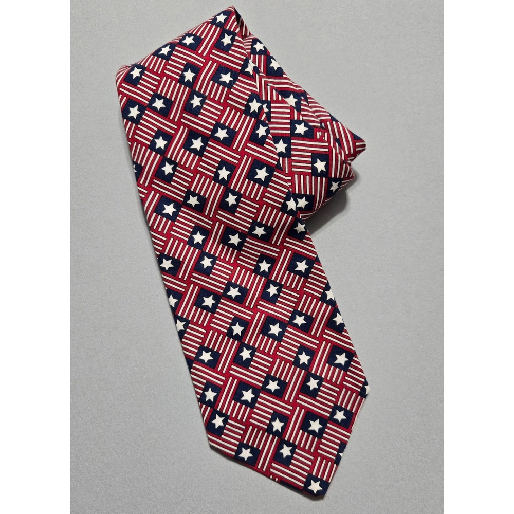 American Flag Necktie Stars and Stripes Patriotic Red White Blue USA 4x58